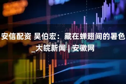安信配资 吴伯宏:藏在蝉翅间的暑色_大皖新闻 | 安徽网